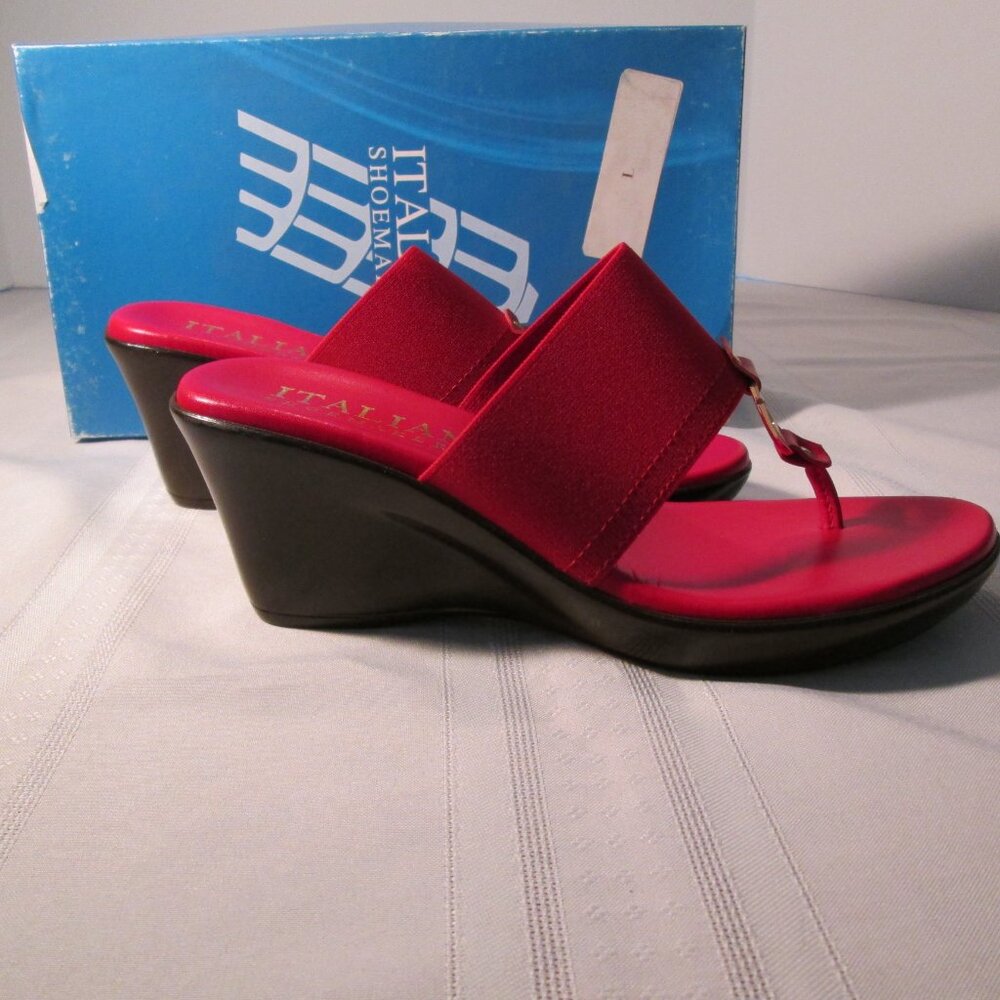 Italian Shoemakers “Cia” Red Sandals – Size 6.5 | New in Box - Picture 6 of 8